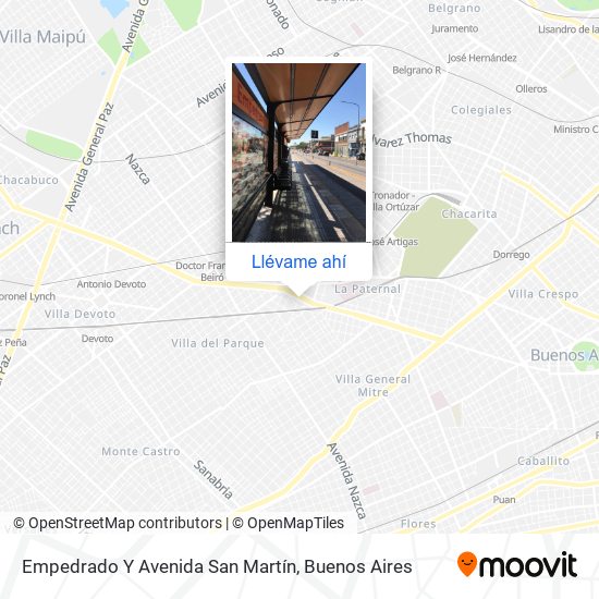 Mapa de Empedrado Y Avenida San Martín