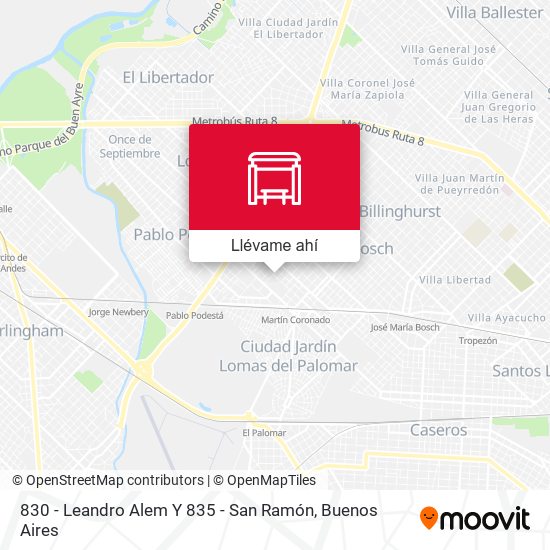 Mapa de 830 - Leandro Alem Y 835 - San Ramón