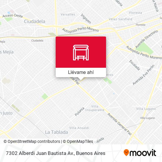 Mapa de 7302 Alberdi Juan Bautista Av.