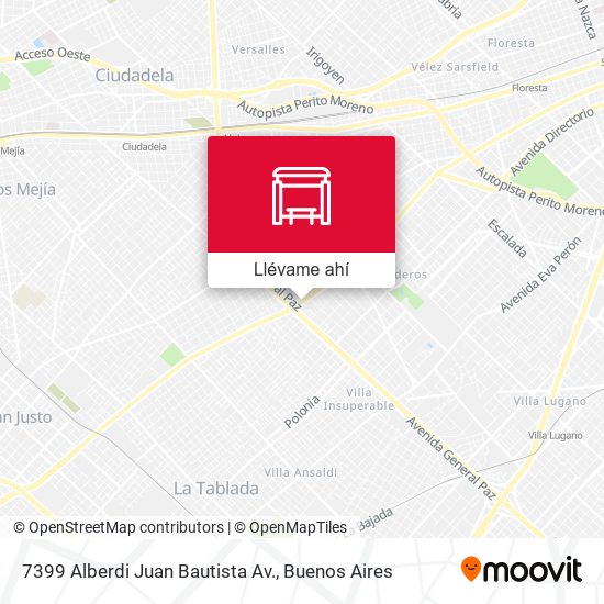 Mapa de 7399 Alberdi Juan Bautista Av.