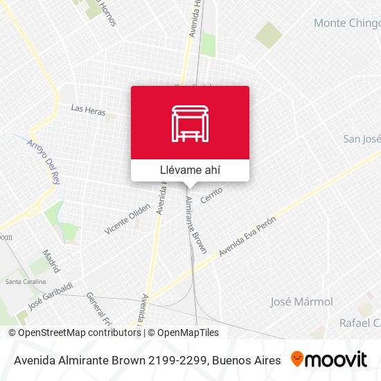 Mapa de Avenida Almirante Brown 2199-2299