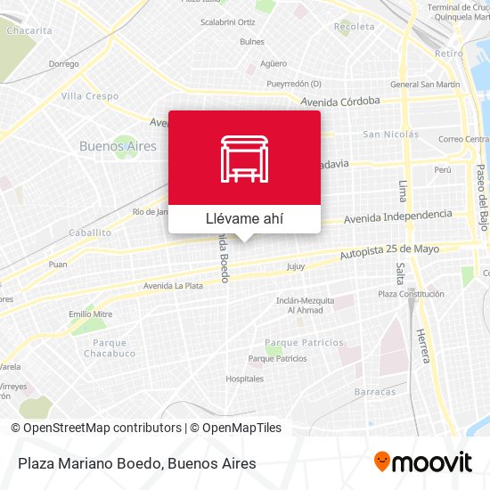 Mapa de Plaza Mariano Boedo