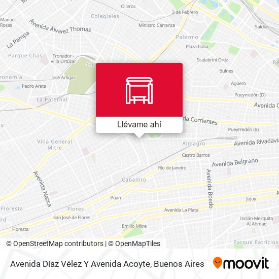 Mapa de Avenida Díaz Vélez Y Avenida Acoyte