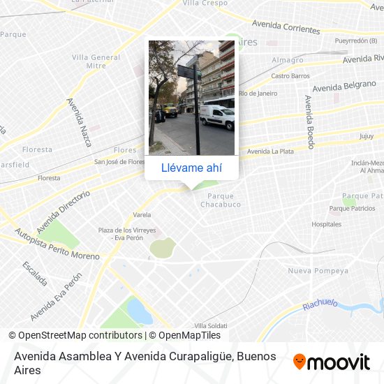 Mapa de Avenida Asamblea Y Avenida Curapaligüe