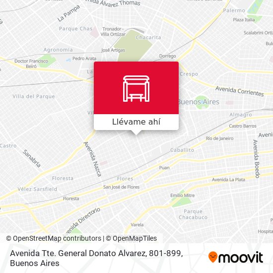 Mapa de Avenida Tte. General Donato Alvarez, 801-899