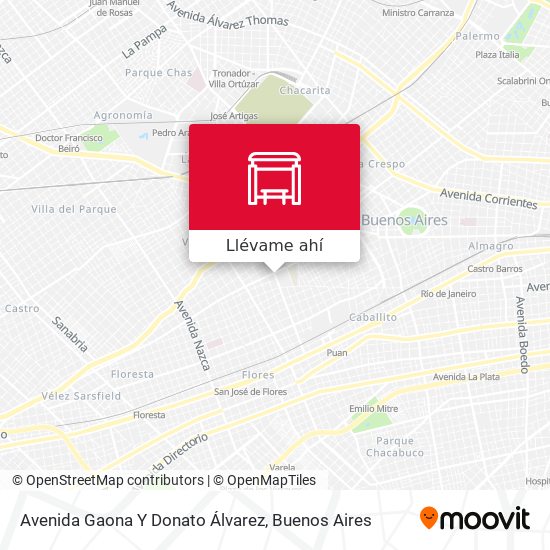 Mapa de Avenida Gaona Y Donato Álvarez