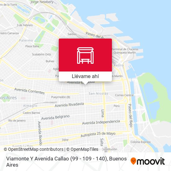 Mapa de Viamonte Y Avenida Callao (99 - 109 - 140)