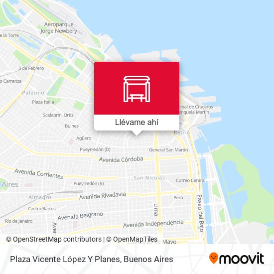 Mapa de Plaza Vicente López Y Planes