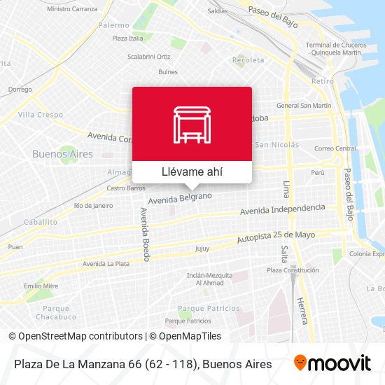 Mapa de Plaza De La Manzana 66 (62 - 118)