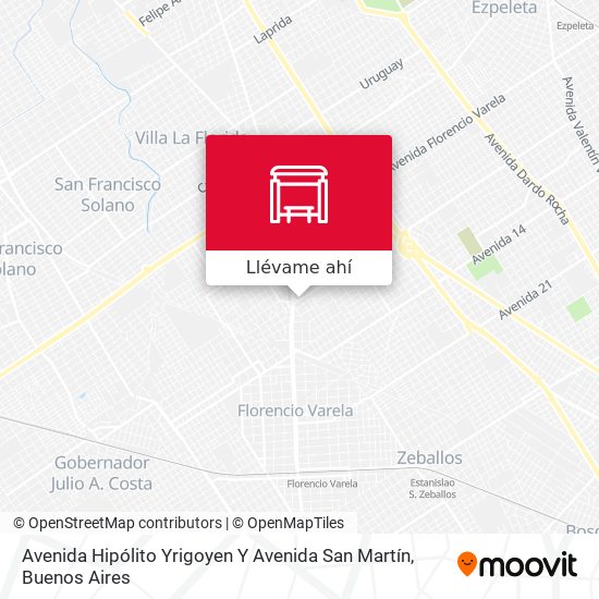 Mapa de Avenida Hipólito Yrigoyen Y Avenida San Martín