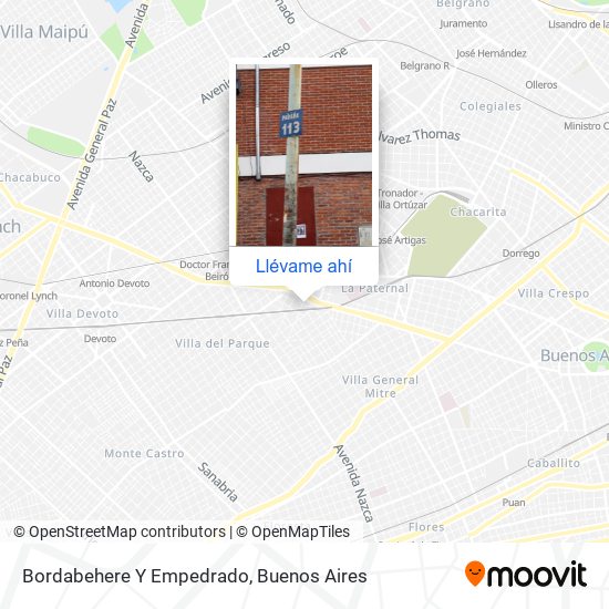 Mapa de Bordabehere Y Empedrado