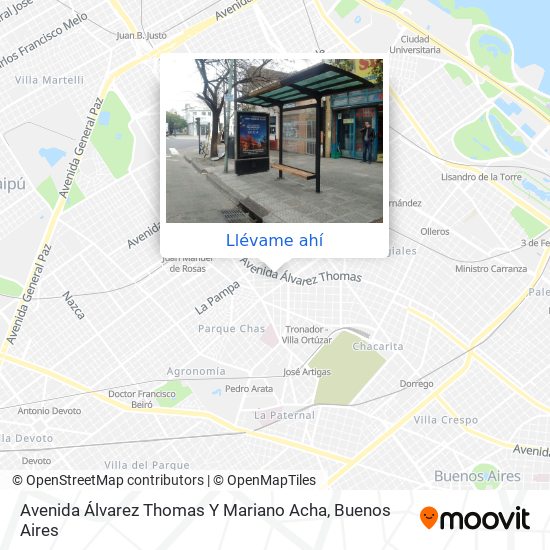Mapa de Avenida Álvarez Thomas Y Mariano Acha