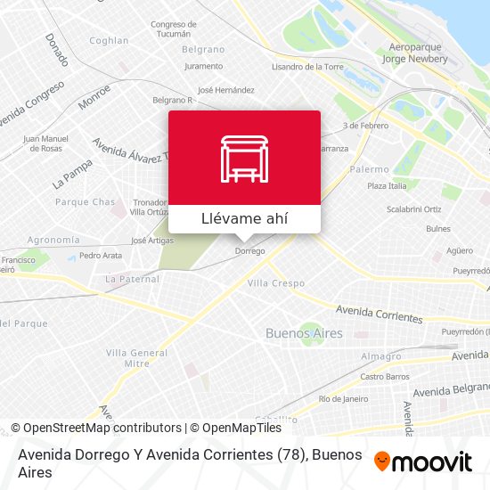 Mapa de Avenida Dorrego Y Avenida Corrientes (78)