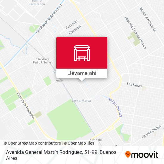 Mapa de Avenida General Martín Rodríguez, 51-99
