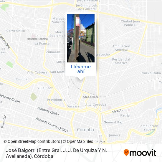 Mapa de José Baigorri (Entre Gral. J. J. De Urquiza Y N. Avellaneda)