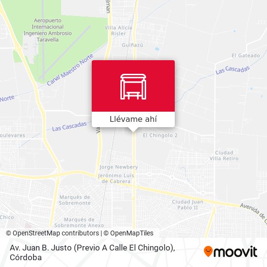 Mapa de Av. Juan B. Justo (Previo A Calle El Chingolo)