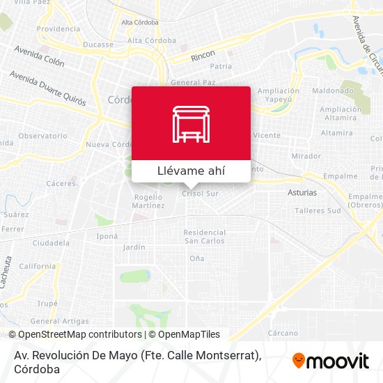 Mapa de Av. Revolución De Mayo (Fte. Calle Montserrat)