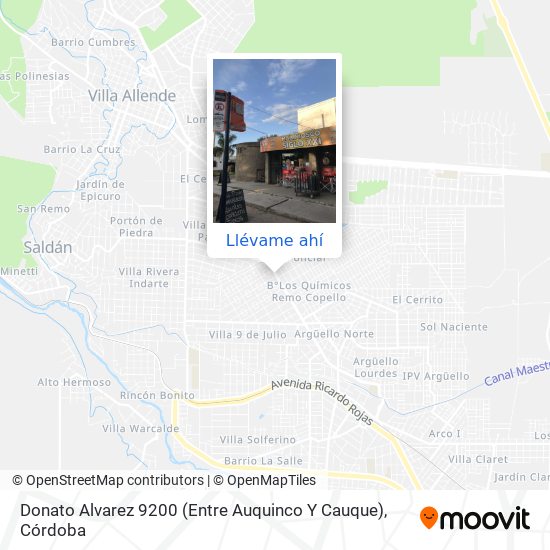 Mapa de Donato Alvarez 9200 (Entre Auquinco Y Cauque)
