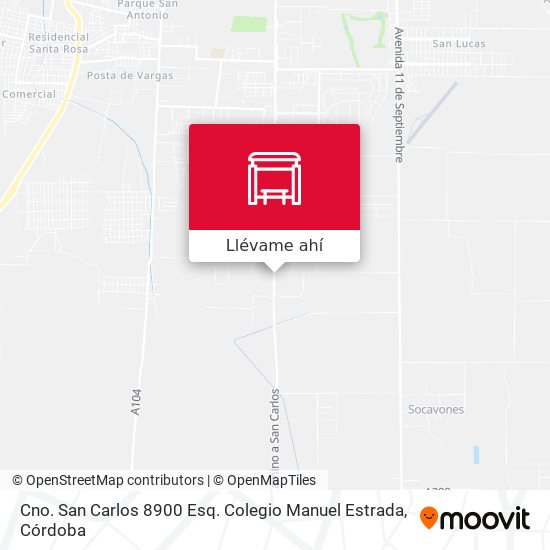 Mapa de Cno. San Carlos 8900 Esq. Colegio Manuel Estrada