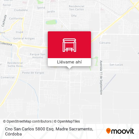 Mapa de Cno San Carlos 5800 Esq. Madre Sacramento