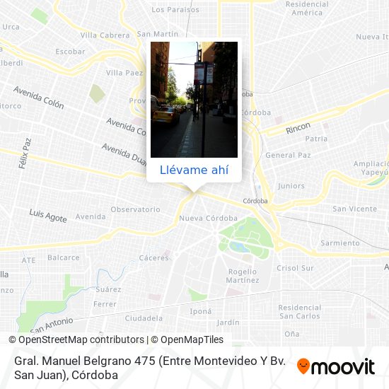 Mapa de Gral. Manuel Belgrano 475 (Entre Montevideo Y Bv. San Juan)