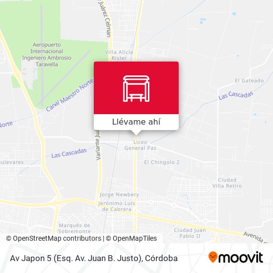 Mapa de Av Japon 5 (Esq. Av. Juan B. Justo)