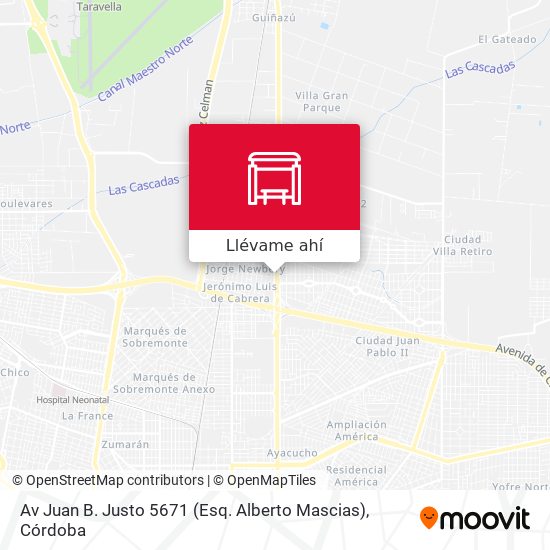 Mapa de Av Juan B. Justo 5671 (Esq. Alberto Mascias)