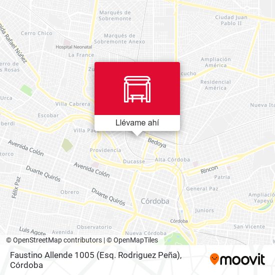 Mapa de Faustino Allende 1005 (Esq. Rodriguez Peña)