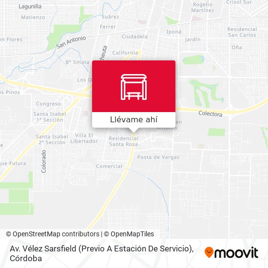 Mapa de Av. Vélez Sarsfield (Previo A Estación De Servicio)