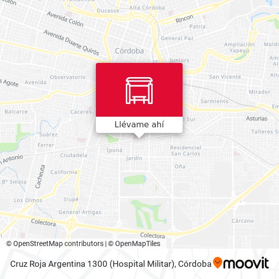 Mapa de Cruz Roja Argentina 1300 (Hospital Militar)