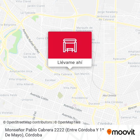 Mapa de Monseñor Pablo Cabrera 2222 (Entre Córdoba Y 1º De Mayo)