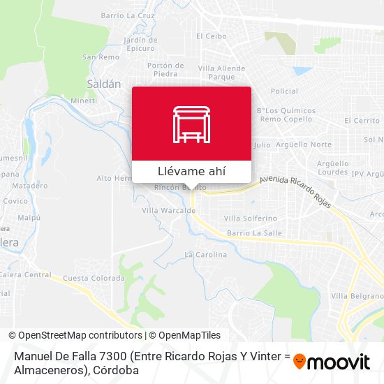 Mapa de Manuel De Falla 7300 (Entre Ricardo Rojas Y Vinter = Almaceneros)