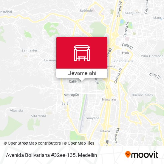 Mapa de Avenida Bolivariana #32ee-135