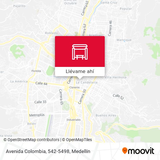 Mapa de Avenida Colombia, 542-5498