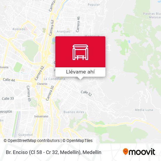 Mapa de Br. Enciso (Cl 58 - Cr 32, Medellín)