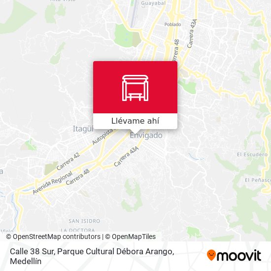 Mapa de Calle 38 Sur, Parque Cultural Débora Arango