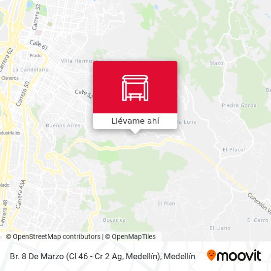Mapa de Br. 8 De Marzo (Cl 46 - Cr 2 Ag, Medellín)