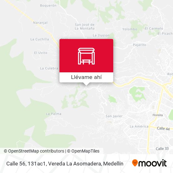 Mapa de Calle 56, 131ac1, Vereda La Asomadera