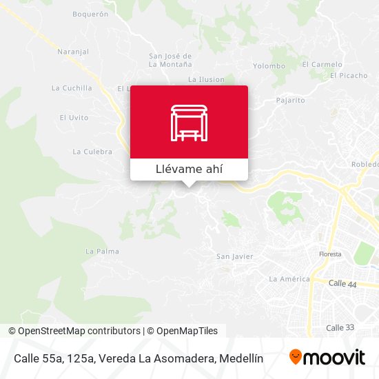 Mapa de Calle 55a, 125a, Vereda La Asomadera
