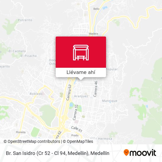 Mapa de Br. San Isidro (Cr 52 - Cl 94, Medellín)