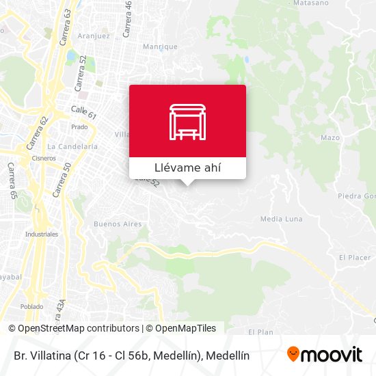 Mapa de Br. Villatina (Cr 16 - Cl 56b, Medellín)