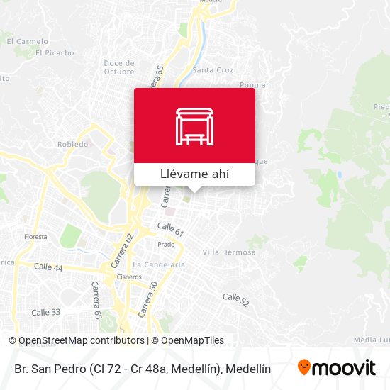 Mapa de Br. San Pedro (Cl 72 - Cr 48a, Medellín)