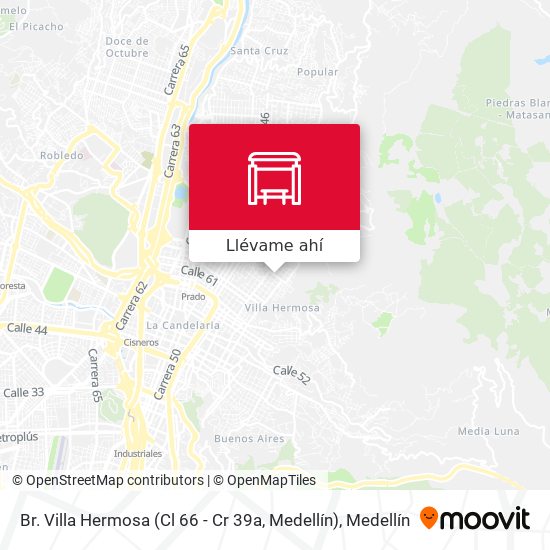 Mapa de Br. Villa Hermosa (Cl 66 - Cr 39a, Medellín)