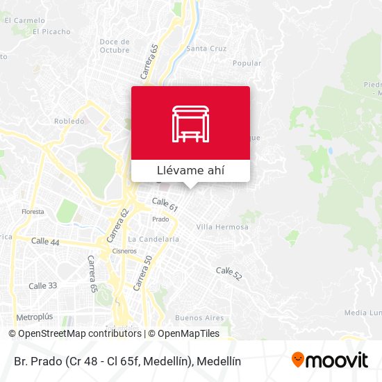 Mapa de Br. Prado (Cr 48 - Cl 65f, Medellín)