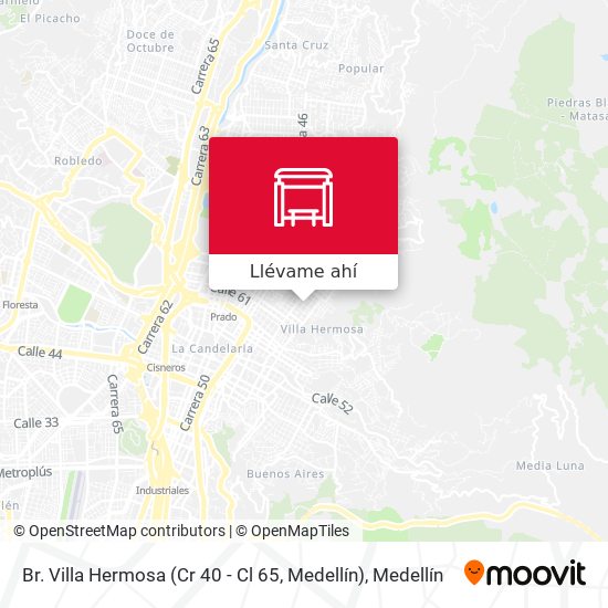 Mapa de Br. Villa Hermosa (Cr 40 - Cl 65, Medellín)