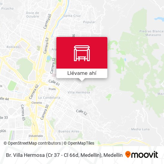 Mapa de Br. Villa Hermosa (Cr 37 - Cl 66d, Medellín)