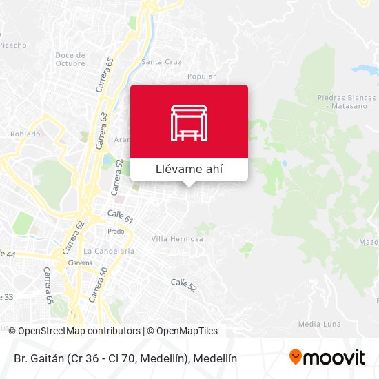 Mapa de Br. Gaitán (Cr 36 - Cl 70, Medellín)