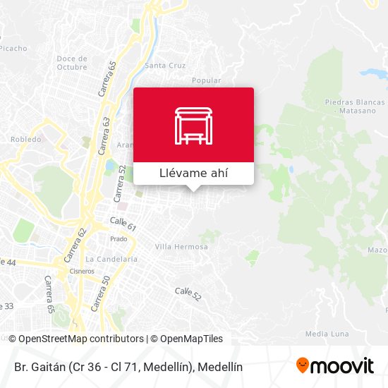 Mapa de Br. Gaitán (Cr 36 - Cl 71, Medellín)