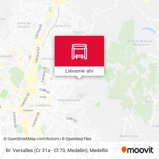 Mapa de Br. Versalles (Cr 31a - Cl 70, Medellín)