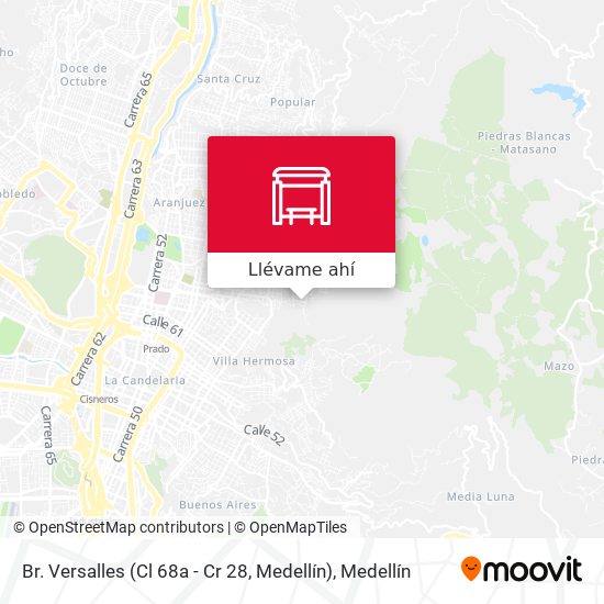 Mapa de Br. Versalles (Cl 68a - Cr 28, Medellín)